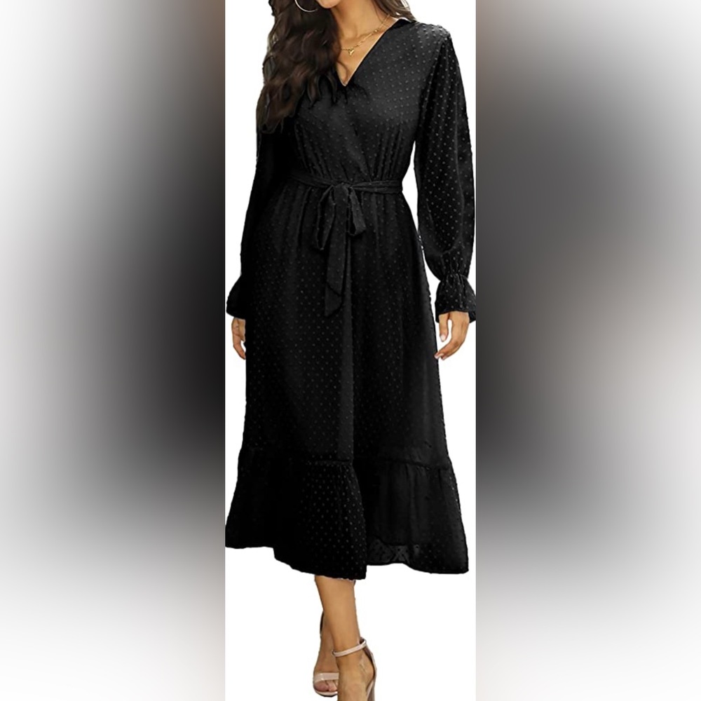 Black wrap dress